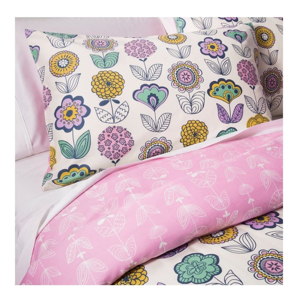 Twin Comforter Set 100% Cotton Floral NWT Lolli Living Reversible - Picture 3 of 4